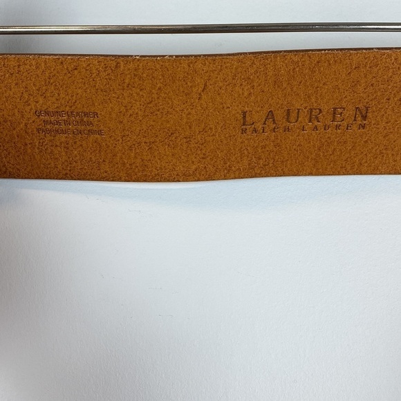 LAUREN RL • Metallic Gold Leather Tassel Belt - Picture 3 of 6